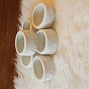 Vintage set of 6 porcelain napkin rings